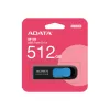 ADATA UV128 AUV128-512G-RBE chiavetta USB 512 GB, USB-A 3.2 Gen 1, a scorrimento, nera/blu