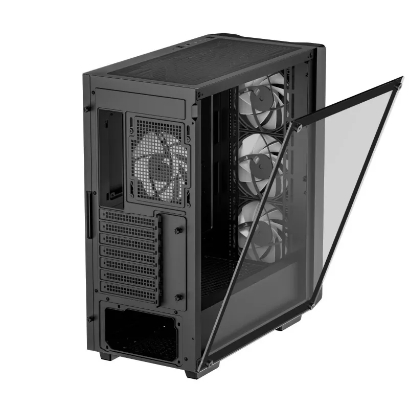 Case PC DeepCool CC560 ARGB V2 midi-tower nero — ATX/Micro-ATX/Mini-ITX, vetro temperato, aRGB, supporta GPU fino a 370 mm