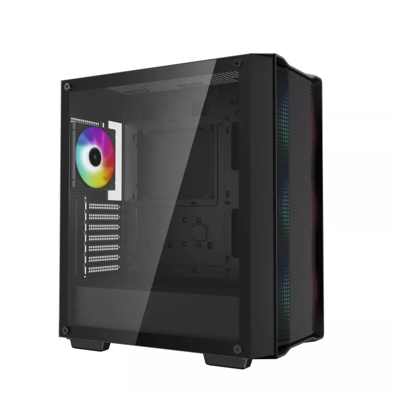 Case PC DeepCool CC560 ARGB V2 midi-tower nero — ATX/Micro-ATX/Mini-ITX, vetro temperato, aRGB, supporta GPU fino a 370 mm
