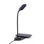 Lampada da scrivania GEMBIRD con caricabatterie wireless, nero