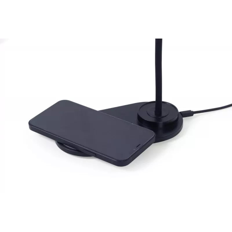 Lampada da scrivania GEMBIRD con caricabatterie wireless, nero