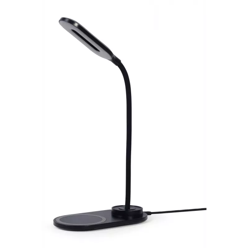 Lampada da scrivania GEMBIRD con caricabatterie wireless, nero