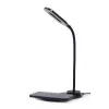 Lampada da scrivania GEMBIRD con caricabatterie wireless, nero