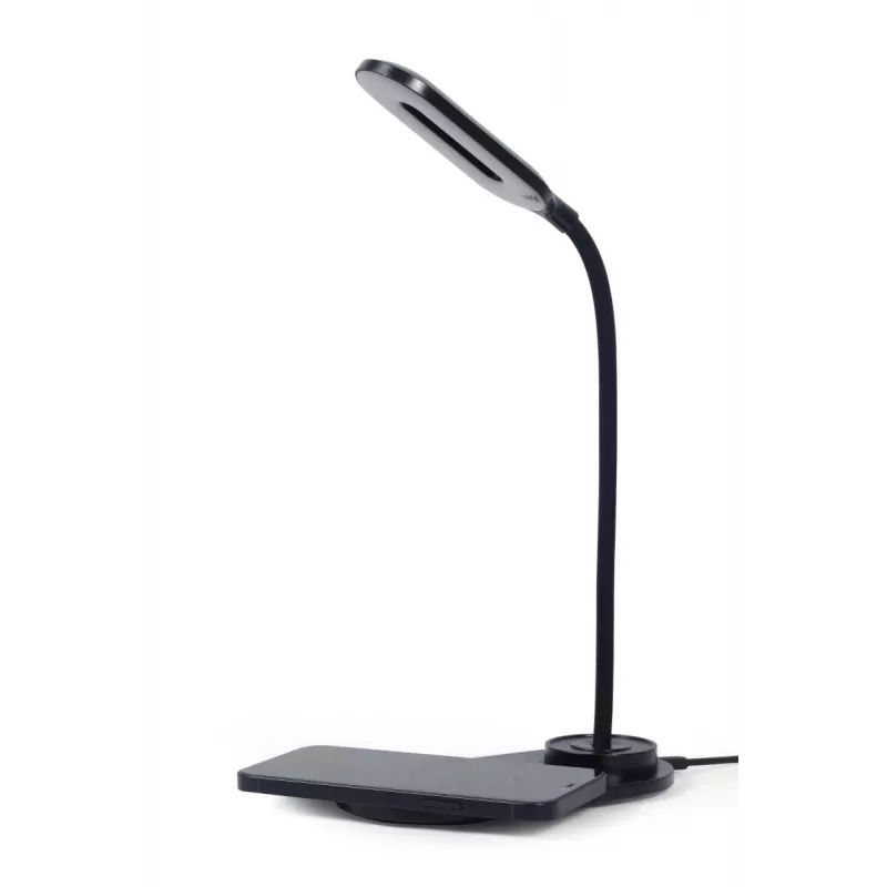 Lampada da scrivania GEMBIRD con caricabatterie wireless, nero