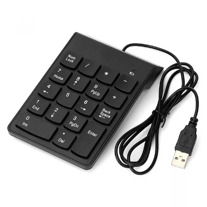 Tastierino numerico GEMBIRD KPD-U-03 USB 18 tasti Scissorswitch, cavo 1,45 m, nero