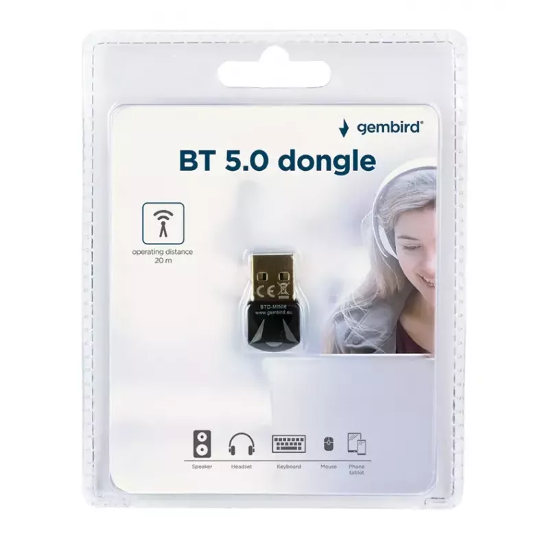 Scheda di rete Bluetooth Gembird BTD-MINI6 interfaccia USB wireless