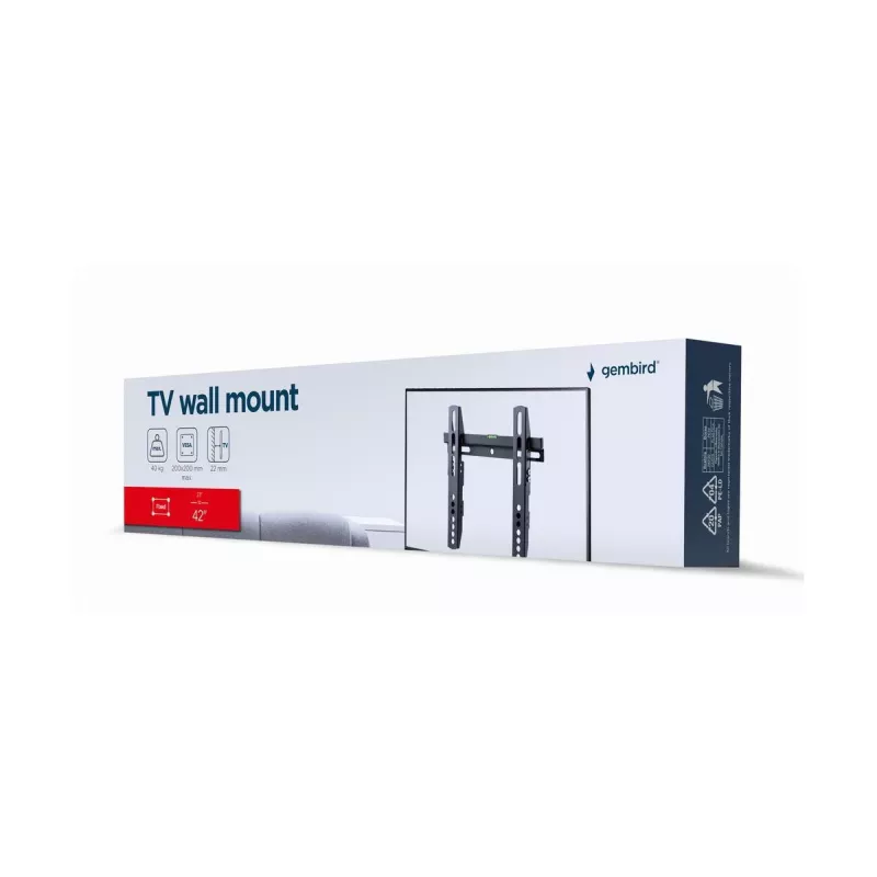 Supporto TV Gembird WM-42F-02 nero portata 40 kg da 23 a 42 pollici
