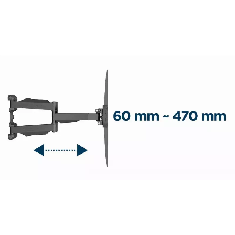 Supporto TV Gembird WM-58ST-01 acciaio 58 pollici portata 36,4 kg