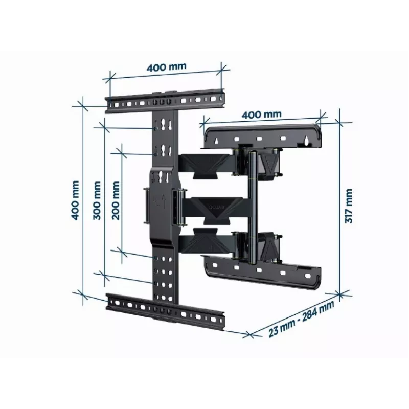 Supporto TV a parete GEMBIRD full motion, 81,3 cm (32 pollici) – 165,1 cm (65 pollici)