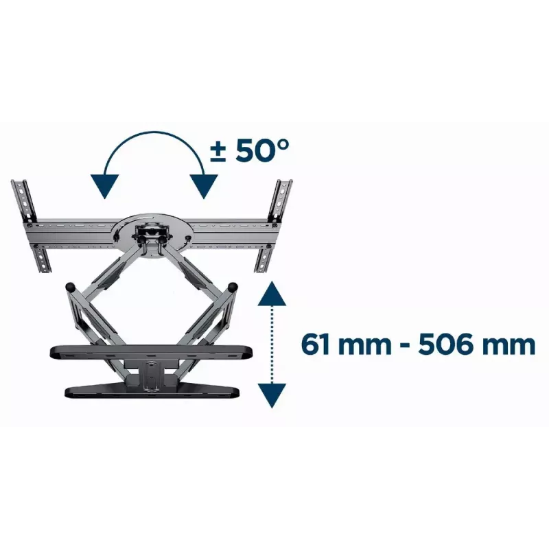 Supporto TV a parete GEMBIRD full motion rotante, 40–80 pollici