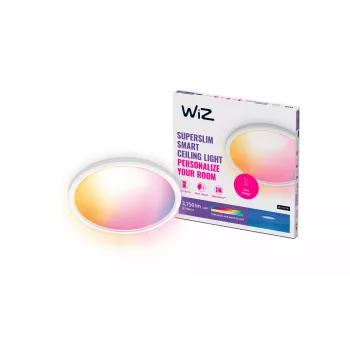 WiZ Superslim Ceiling 32 W, Lampada da soffitto intelligente, Wi-Fi/Bluetooth, bianco, Wi-Fi 4 (802.11n), 802.11b, 802.11g, LED, plastica