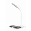 GEMBIRD Lampada da scrivania con caricabatterie wireless, bianco