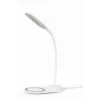 GEMBIRD Lampada da scrivania con caricabatterie wireless, bianco