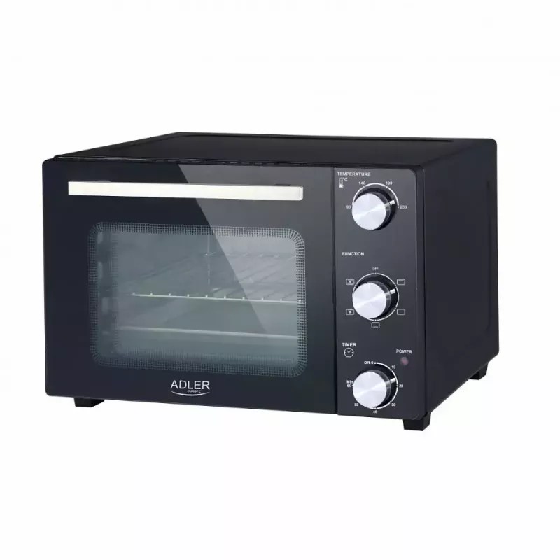 Forno da tavolo elettrico Adler AD 6024 — compatto, capacità 22 l, 1300 W, nero