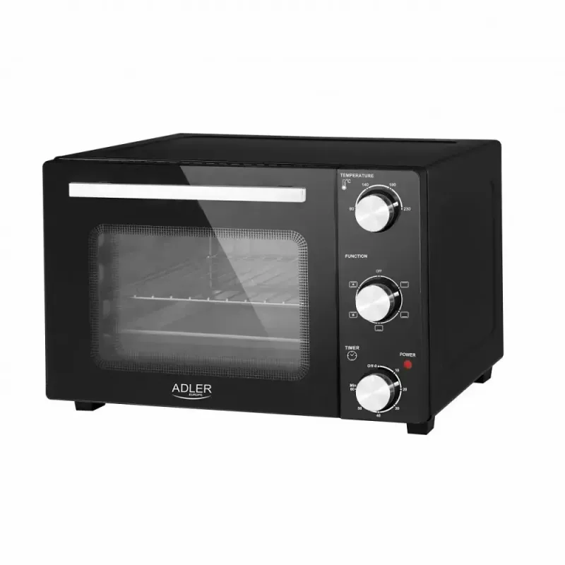 Forno da tavolo elettrico Adler AD 6024 — compatto, capacità 22 l, 1300 W, nero