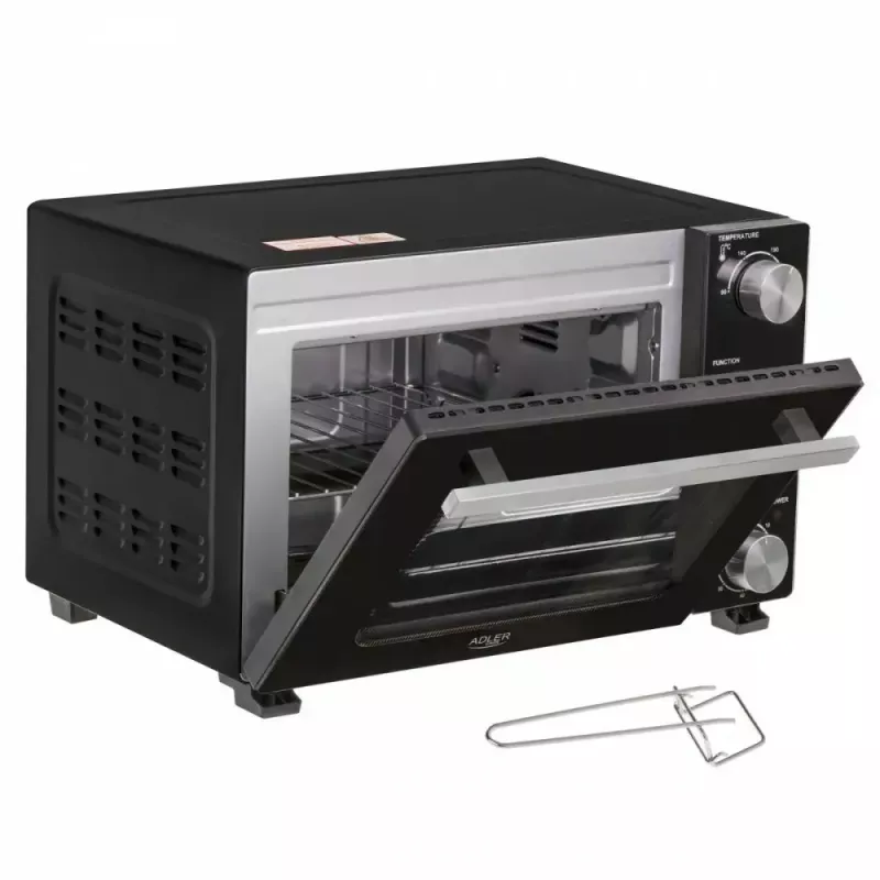 Forno da tavolo elettrico Adler AD 6024 — compatto, capacità 22 l, 1300 W, nero