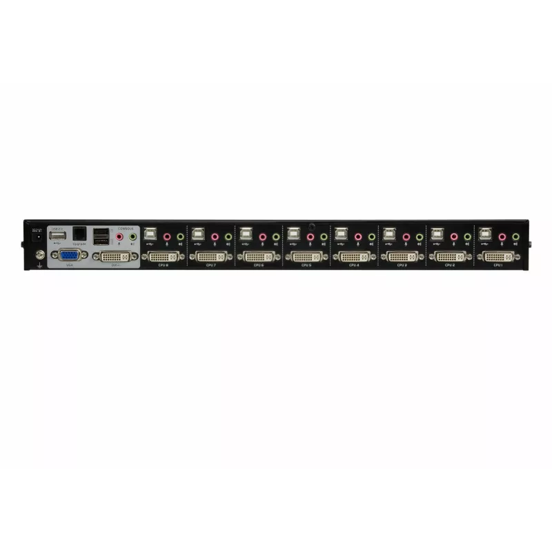 Switch KVM ATEN 8 porte USB DVI con audio, 2048 x 1536 pixel, QXGA, 4,53 W, nero