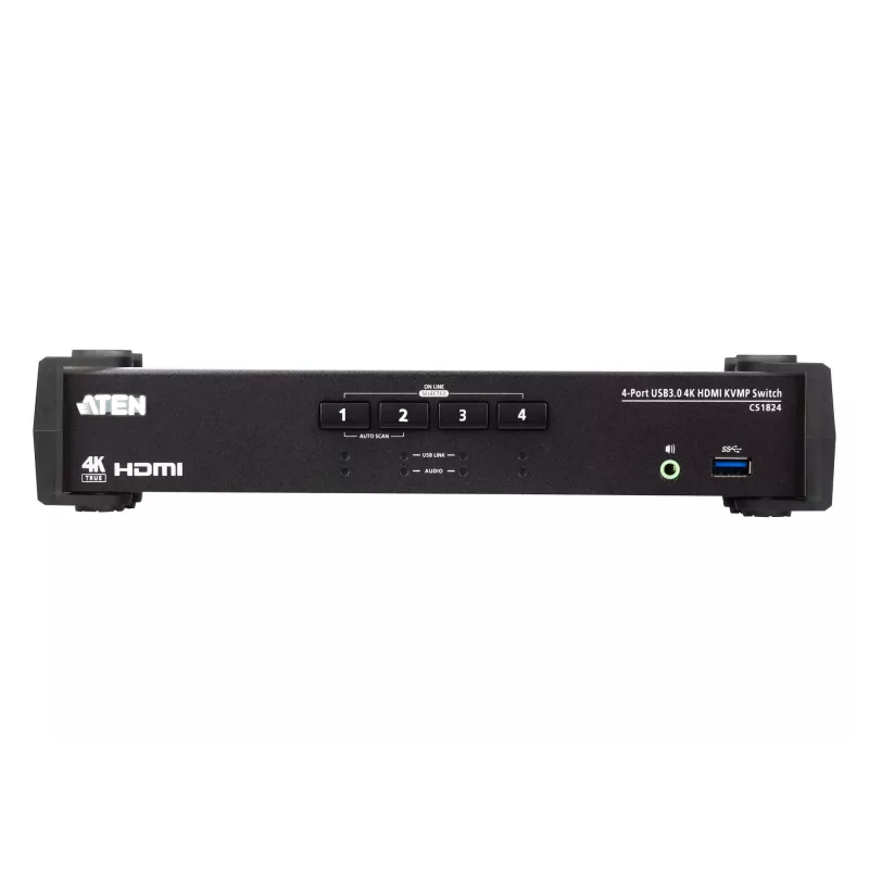 Switch KVMP™ ATEN 4 porte USB 3.0 4K HDMI con modalità audio mixer