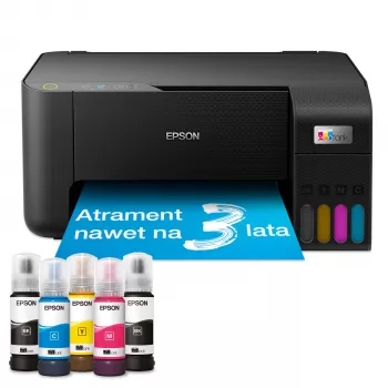 Stampante inkjet multifunzione Epson EcoTank L3230 — stampa a colori 5760x1440 DPI, A4, copia/scansione 600x1200, 33 ppm, nero