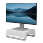 Fellowes Breyta 100016561 supporto rialzo per monitor, 3 regolazioni di altezza, portatile con maniglia, bianco