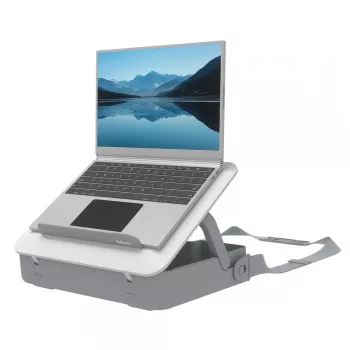 Borsa per laptop Fellowes con supporto per laptop integrato – Breyta borsa per laptop con chiusura per lavoro ibrido & laptop fino a 14 pollici/4 kg – bianco