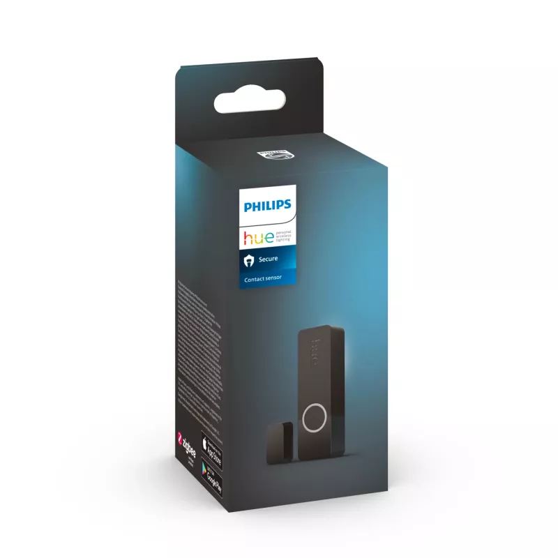 Philips Sensore contatto Secure, wireless, ZigBee, nero, porta/finestra, nastro adesivo/vite, III