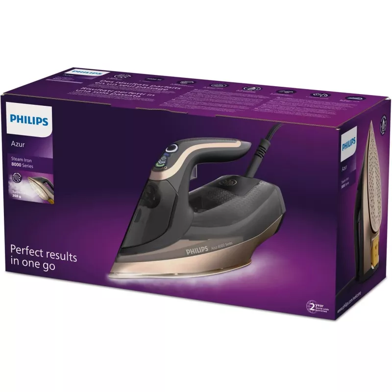 Philips DST8041/80 Ferro da stiro Ferro da stiro a vapore suola SteamGlide Elite 3000 W nero