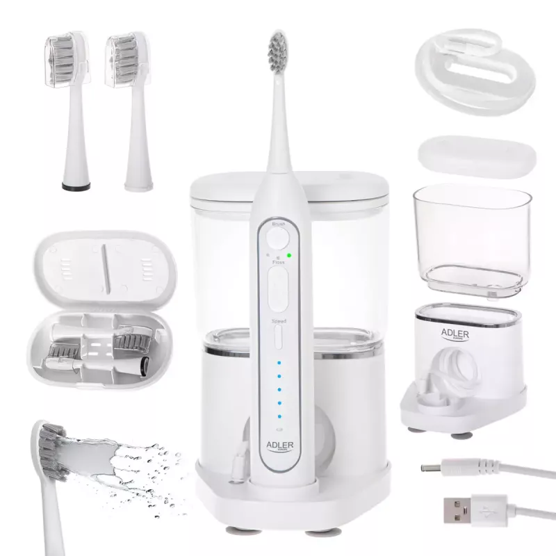 Spazzolino Adler 2-in-1 Idropulsore Sonic Brush AD 2180w