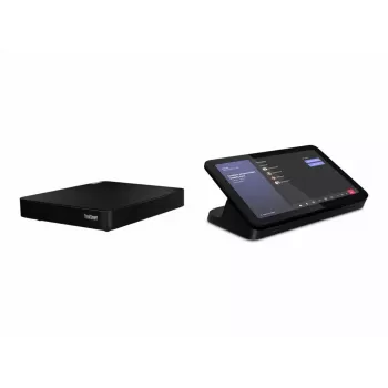 Controller per conferenze Lenovo ThinkSmart 12QL0004MT per Zoom, dispositivo compatto nero per il controllo delle riunioni