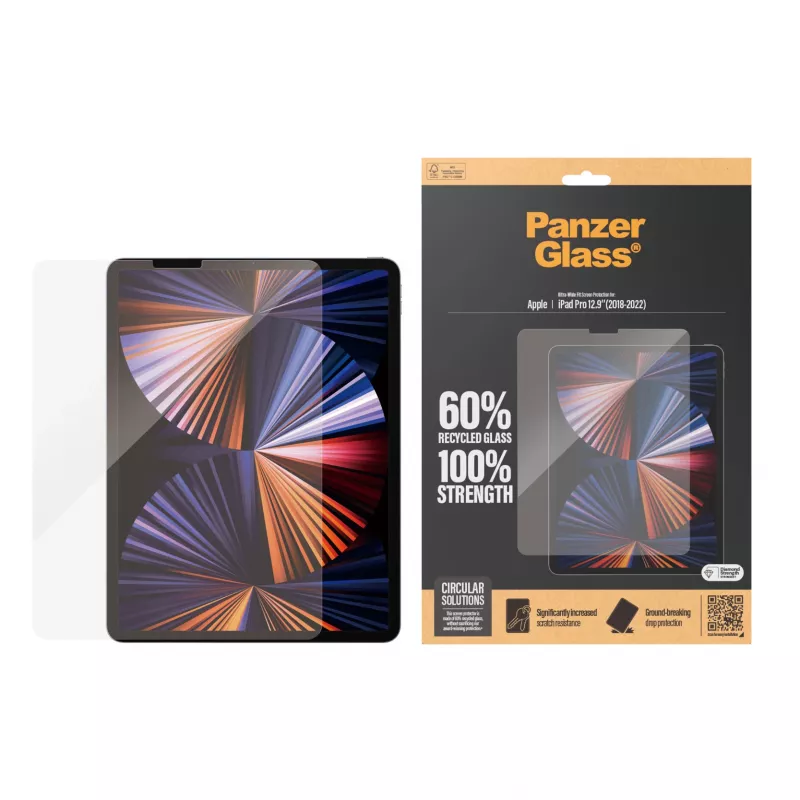PanzerGlass® pellicola protettiva per display iPad Pro 12,9'' (2018, 2020, 2021, 2022) | Ultra-Wide Fit