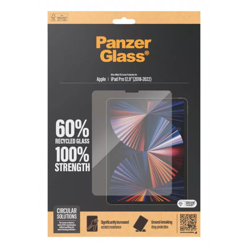 PanzerGlass® pellicola protettiva per display iPad Pro 12,9'' (2018, 2020, 2021, 2022) | Ultra-Wide Fit