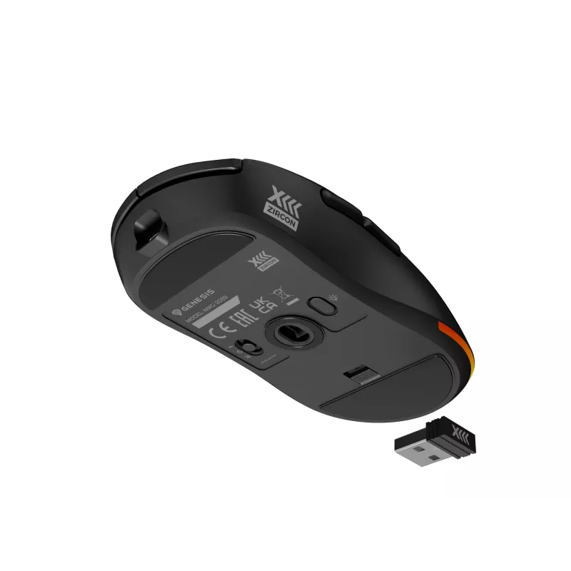 GENESIS Zircon XIII mouse gaming ambidestro RF Wireless + USB Type-C ottico 26000 DPI