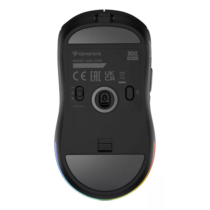 GENESIS Zircon XIII mouse gaming ambidestro RF Wireless + USB Type-C ottico 26000 DPI