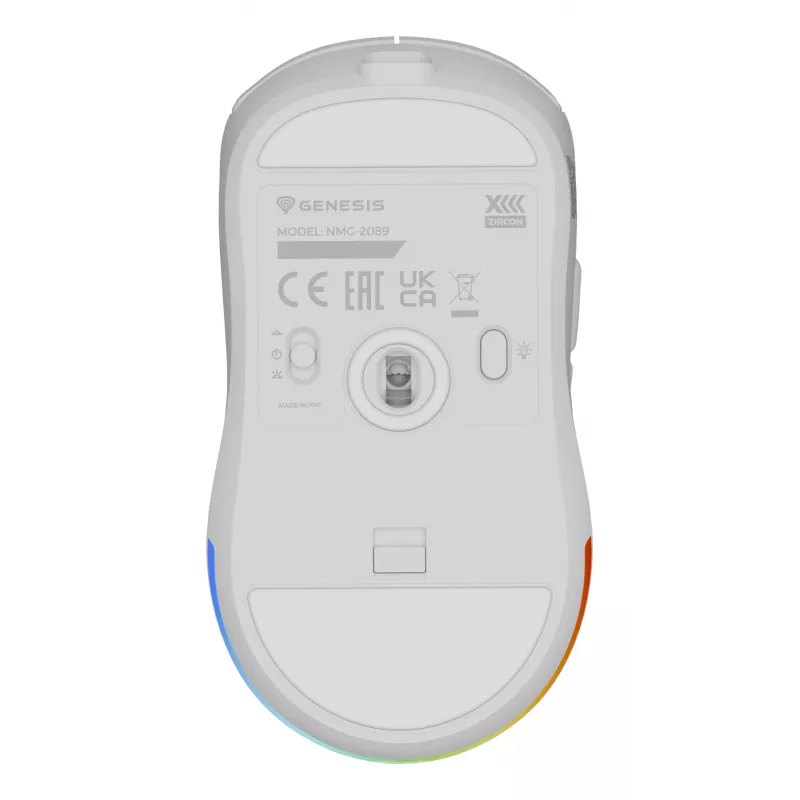 GENESIS Zircon XIII mouse gaming ambidestro RF Wireless + USB Type-C ottico 26000 DPI