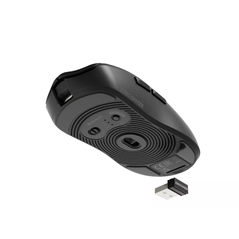 GENESIS Zircon 500 mouse gaming per destrorsi RF Wireless + Bluetooth + USB Type-C ottico 10000 DPI