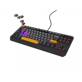 GENESIS Thor 230 TKL tastiera gaming USB + RF Wireless + Bluetooth QWERTY nero, grigio, arancione