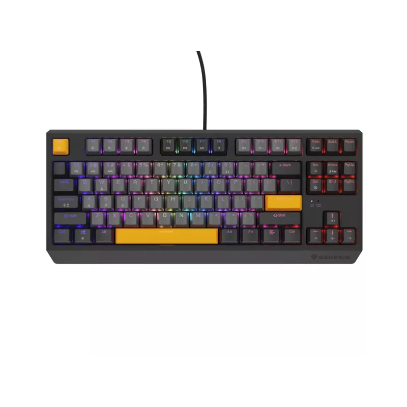 Genesis Thor 230 TKL tastiera gaming meccanica cablata, US, Anchor Gray Negative, Outemu Red