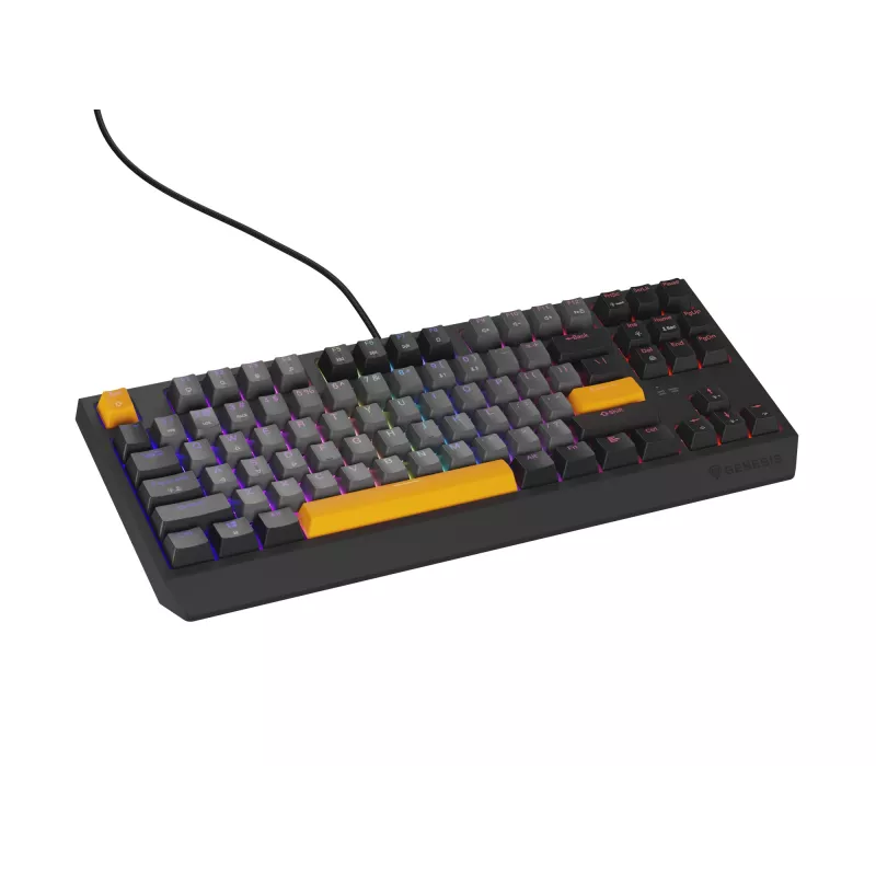 Genesis Thor 230 TKL tastiera gaming meccanica cablata, US, Anchor Gray Negative, Outemu Red