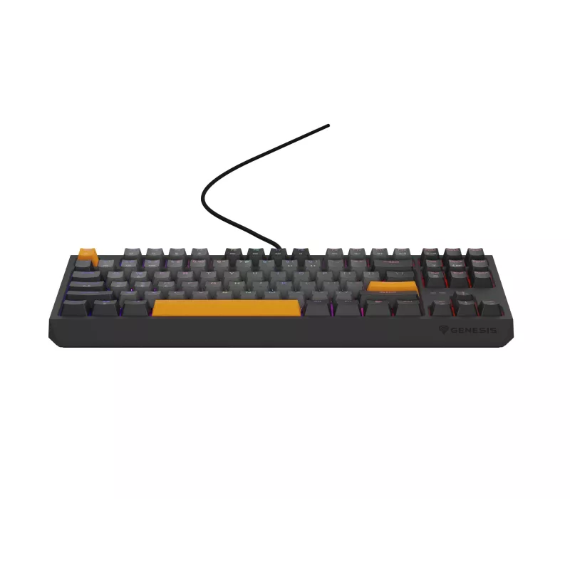 Genesis Thor 230 TKL tastiera gaming meccanica cablata, US, Anchor Gray Negative, Outemu Red