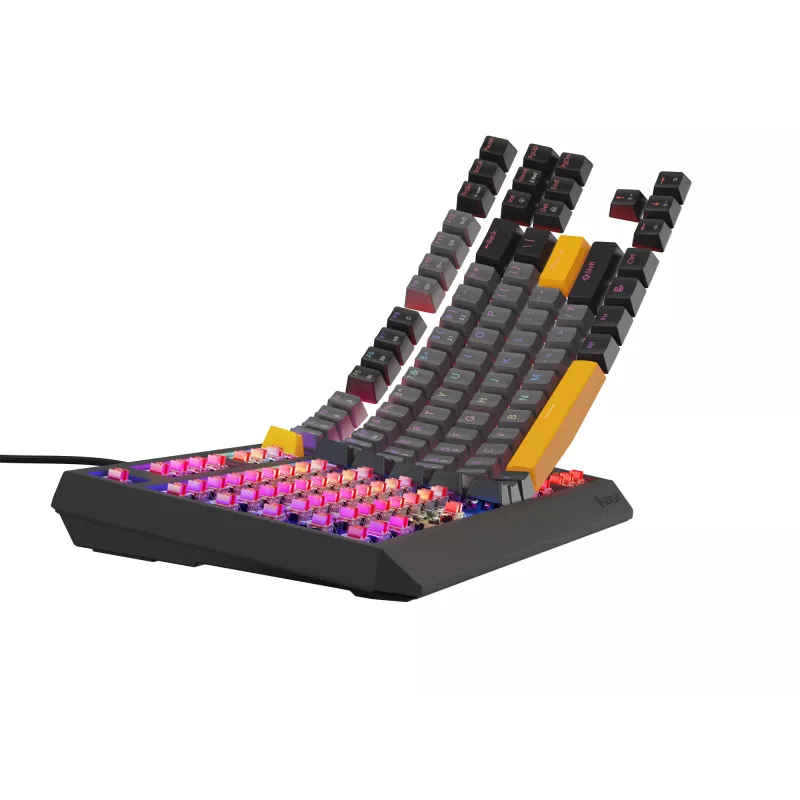 Genesis Thor 230 TKL tastiera gaming meccanica cablata, US, Anchor Gray Negative, Outemu Red