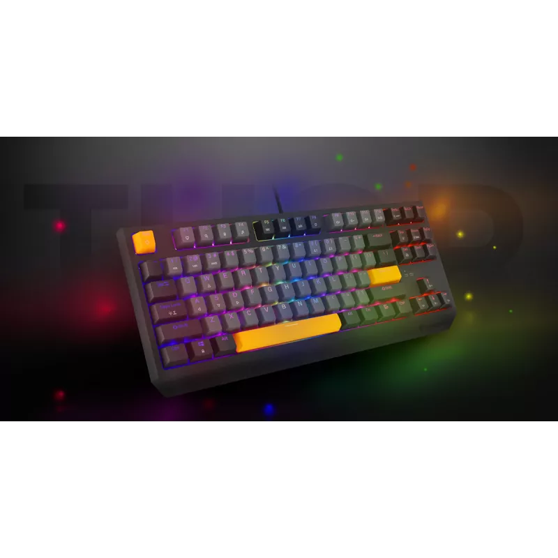 Genesis Thor 230 TKL tastiera gaming meccanica cablata, US, Anchor Gray Negative, Outemu Red