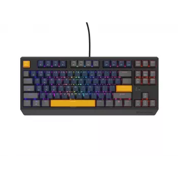 GENESIS THOR 230 TKL tastiera gaming USB + RF Wireless + Bluetooth QWERTY nero, blu, grigio, arancione