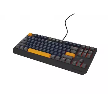 GENESIS THOR 230 TKL tastiera gaming USB + RF Wireless + Bluetooth QWERTY nero, blu, grigio, arancione