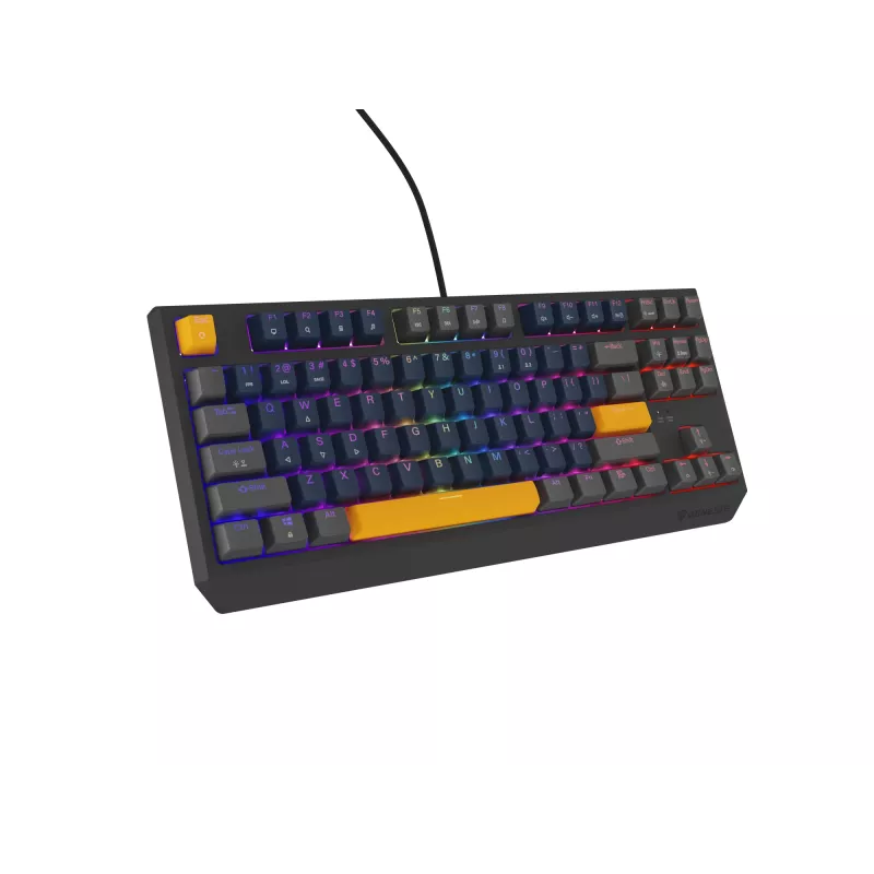 GENESIS THOR 230 TKL tastiera gaming USB + RF Wireless + Bluetooth QWERTY nero, blu, grigio, arancione