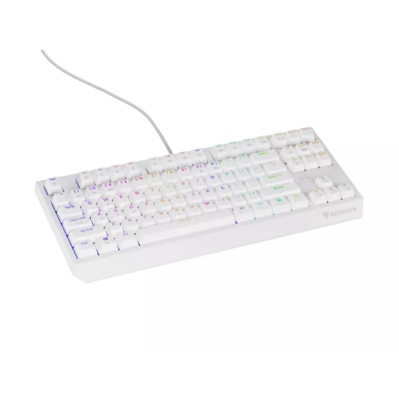 Genesis Thor 230 TKL tastiera gaming meccanica cablata, US, bianca, Outemu Brown