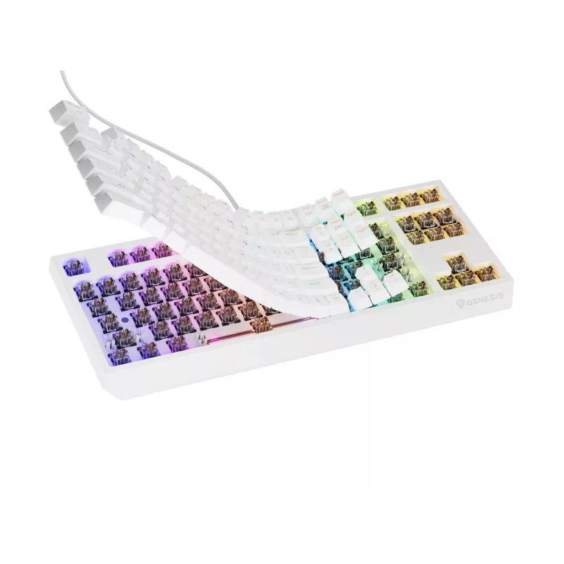 Genesis Thor 230 TKL tastiera gaming meccanica cablata, US, bianca, Outemu Brown