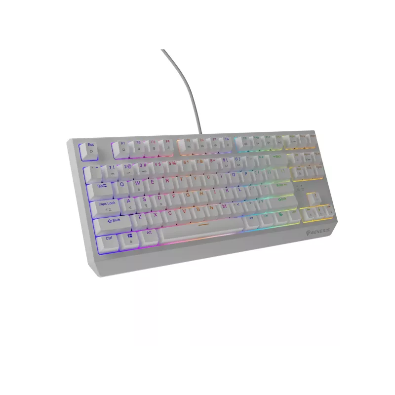 Genesis Thor 230 TKL tastiera gaming meccanica cablata, US, bianca, Outemu Brown