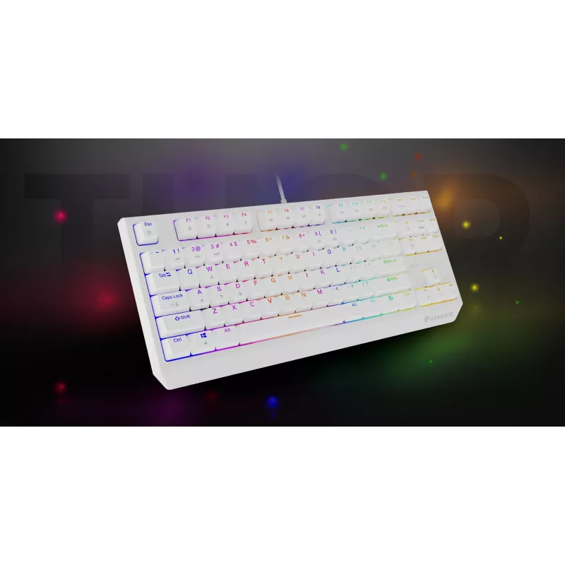 Genesis Thor 230 TKL tastiera gaming meccanica cablata, US, bianca, Outemu Brown