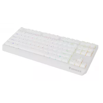 Tastiera gaming tenkeyless GENESIS Thor 230 TKL — USB, RF Wireless, Bluetooth, QWERTY, bianco