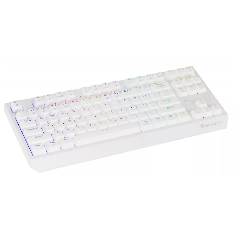 Tastiera gaming tenkeyless GENESIS Thor 230 TKL — USB, RF Wireless, Bluetooth, QWERTY, bianco
